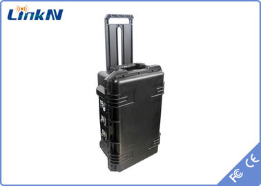 Taktik COFDM Bavul Video Alıcısı Pil ve Ekranlı 4 Kanallı IP65 AES256 H.264 DC 12V